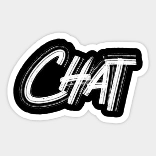 Chat Handwritten Series Sticker